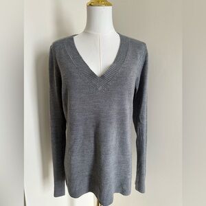 H&M Gray V-Neck Sweater- Medium